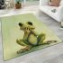 Cute cartoon frog with big eyes and hands area rugs carpet