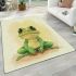 Cute cartoon frog with large eyes area rugs carpet