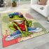 Cute cartoon green frog area rugs carpet