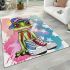 Cute cartoon green frog area rugs carpet