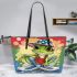 Cute cartoon green frog leaather tote bag