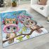 Cute cartoon owls with different hats area rugs carpet