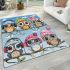 Cute cartoon owls with different hats area rugs carpet
