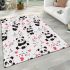 Cute cartoon panda pattern area rugs carpet