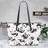 Cute cartoon panda pattern leather Chic Stylish Tote Bag & Women Totes: Perfect Gift for Girlfriend | Crossbody, Purse, Handbag