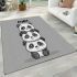 Cute cartoon pandas stacked on top area rugs carpet