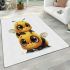 Cute cartoon style bee character area rugs carpet