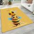 Cute cartoon style bee character area rugs carpet