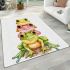 Cute frogs one pink area rugs carpet