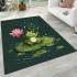 Cute kawaii frog standing on the edge area rugs carpet