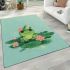 Cute little frog in the water area rugs carpet