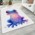 Cute little frog with big eyes area rugs carpet