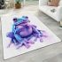 Cute little frog with sparkling eyes area rugs carpet