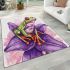 Cute little green tree frog with red eyes area rugs carpet