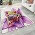 Cute little green tree frog with red eyes area rugs carpet