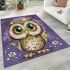 Cute owl cartoon big eyes yellow stars on its head area rugs carpet