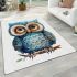 Cute owl clipart with big eyes area rugs carpet