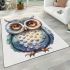 Cute owl clipart with big eyes area rugs carpet