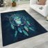 Cute owl sitting on a dreamcatcher area rugs carpet