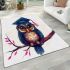 Cute owl wearing glasses area rugs carpet