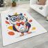 Cute owl wearing glasses and holding an octane pen area rugs carpet