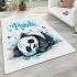 Cute panda in a cartoon style area rugs carpet