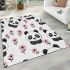 Cute panda pattern simple and cute area rugs carpet