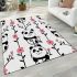 Cute panda pattern simple and cute area rugs carpet