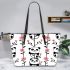 Cute panda pattern simple and cute leather Chic Stylish Tote Bag & Women Totes: Perfect Gift for Girlfriend | Crossbody, Purse, Handbag