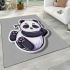 Cute panda sleeping area rugs carpet