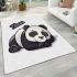 Cute panda sleeping area rugs carpet