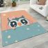 Cute pink cartoon border background with stars area rugs carpet