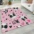 Cute pink wallpaper with hearts area rugs carpet