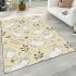 Cute white rabbit in the cartoon style area rugs carpet