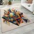 Dimensional geometric art add a three dimensional touch area rugs carpet