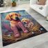 Dog and owner's cloud gazing area rugs carpet