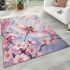 Dragonfly and cherry blossom serenity area rugs carpet