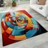 Dynamic geometric spiral area rugs carpet
