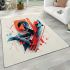 Dynamic geometric typography area rugs carpet