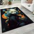 Elegant feline charm area rugs carpet