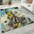 Enchanted butterfly castle area rugs carpet