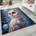 Enchanted owl and moonlit bubbles area rugs carpet