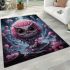 Enchanting pink owl in night sky area rugs carpet