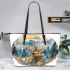 Enchanting watercolor design featuring the majestic elk leather totee bag