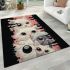 Eyes of curiosity three white cats area rugs carpet