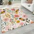 Featuring pastel flowers and bees area rugs carpet