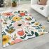 Featuring pastel flowers and bees area rugs carpet