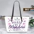 Feliz Dia De Las Madres Leather Tote Bag