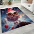 Festive owl in the moonlight area rugs carpet