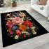 Floral bouquet with elegant note area rugs carpet